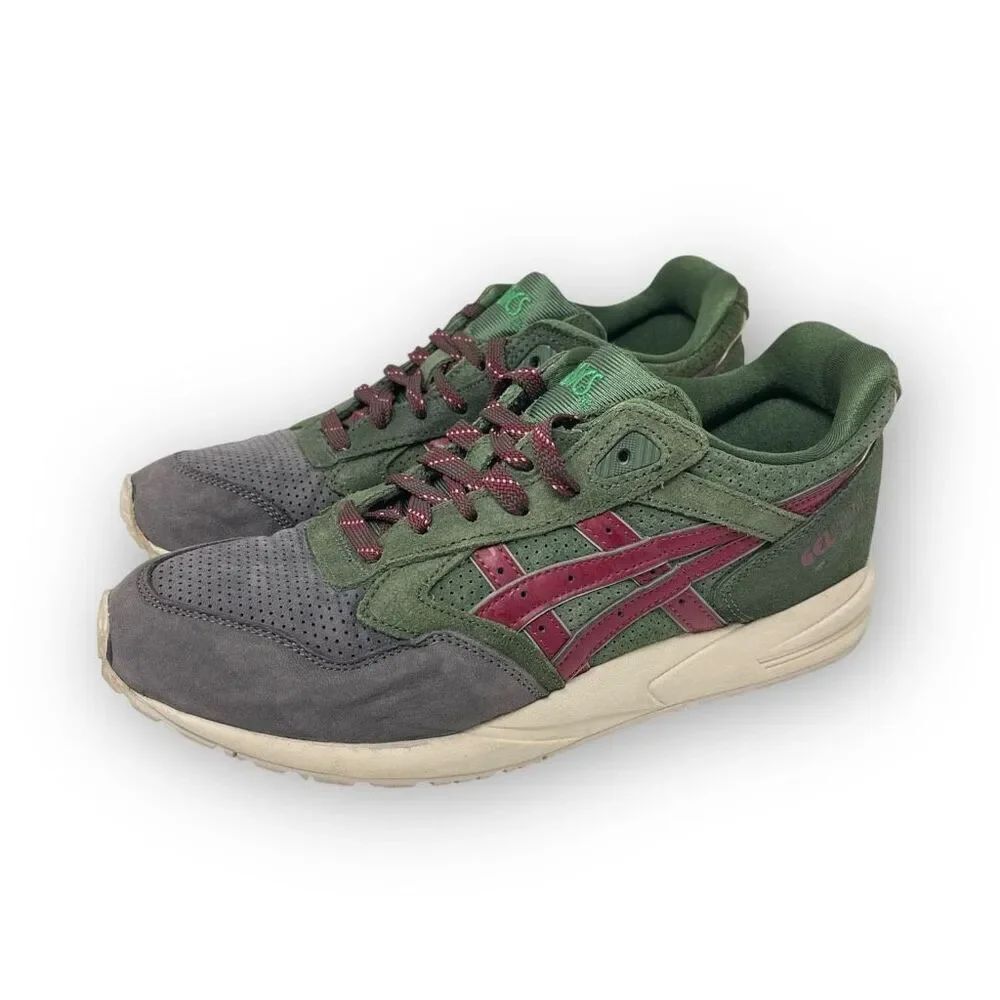 ASICS Gel Saga Christmas Tree 2018 Trainer Runner Burgundy Green Men’s Size 8